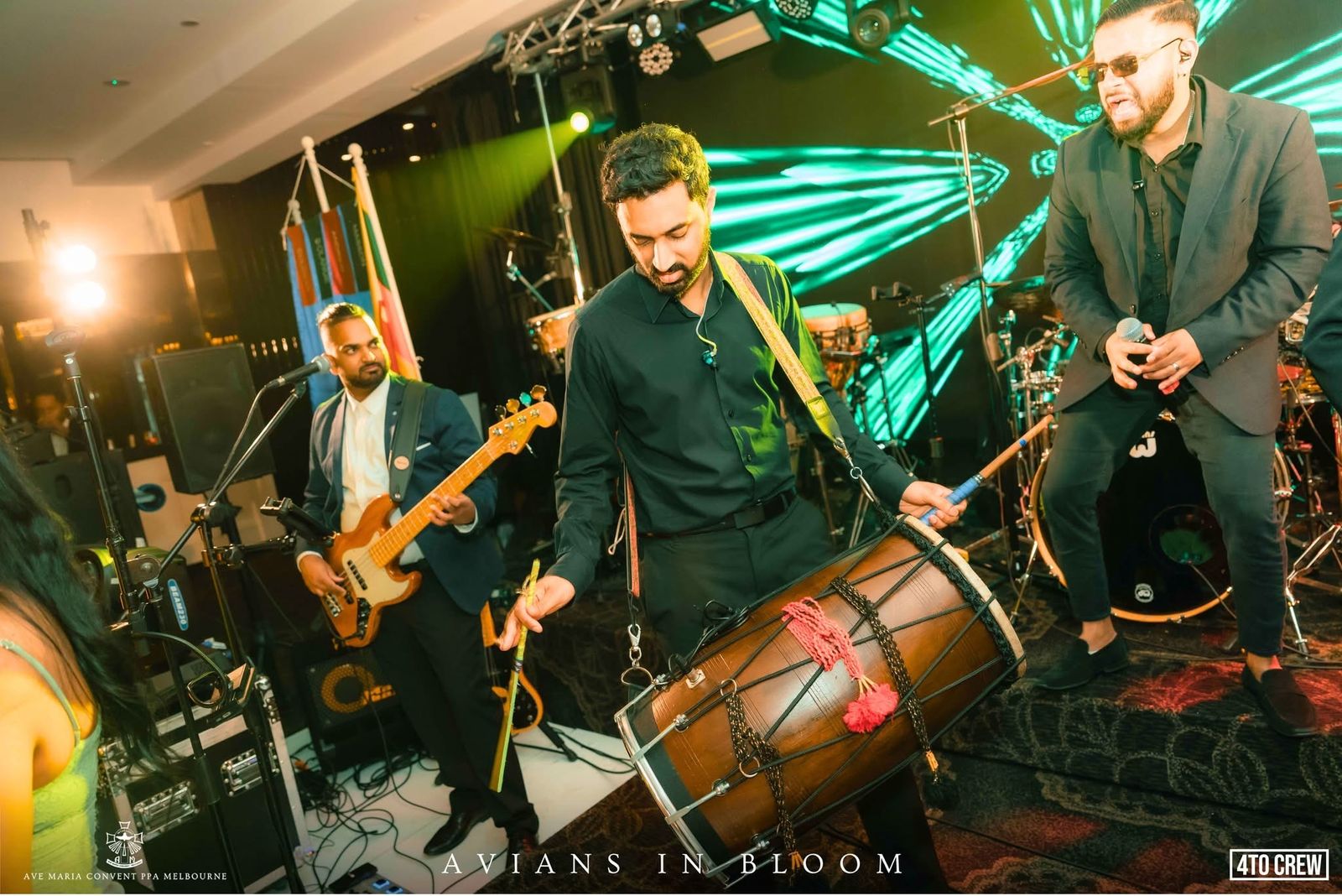 Dynamics live band performing at Avians in Bloom 2025