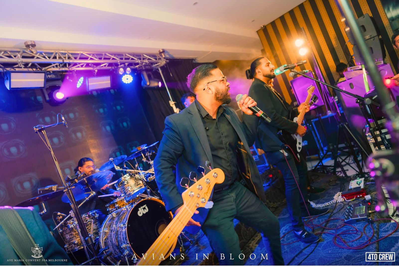 Dynamics live band performing at Avians in Bloom 2025