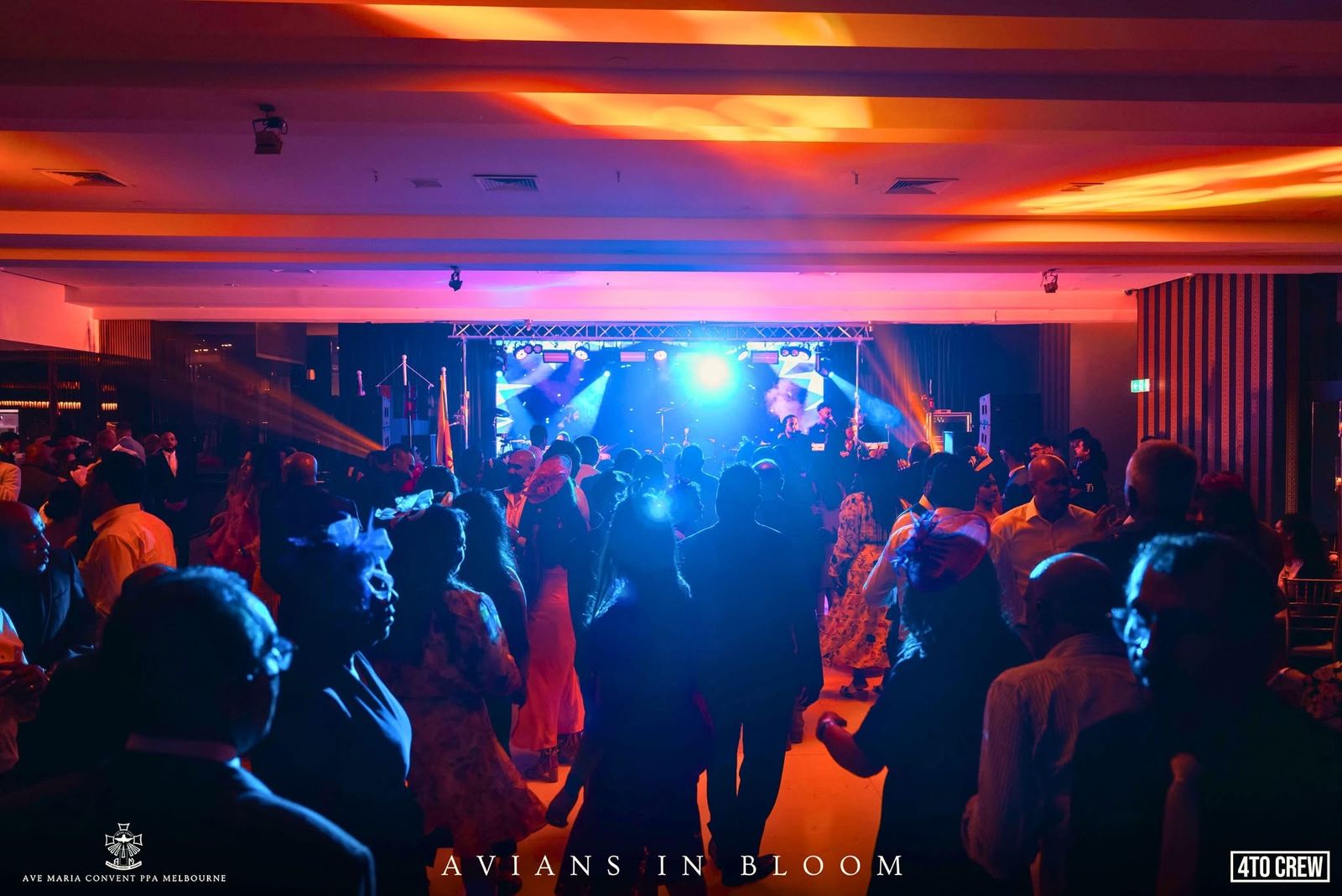 Dynamics live band performing at Avians in Bloom 2025