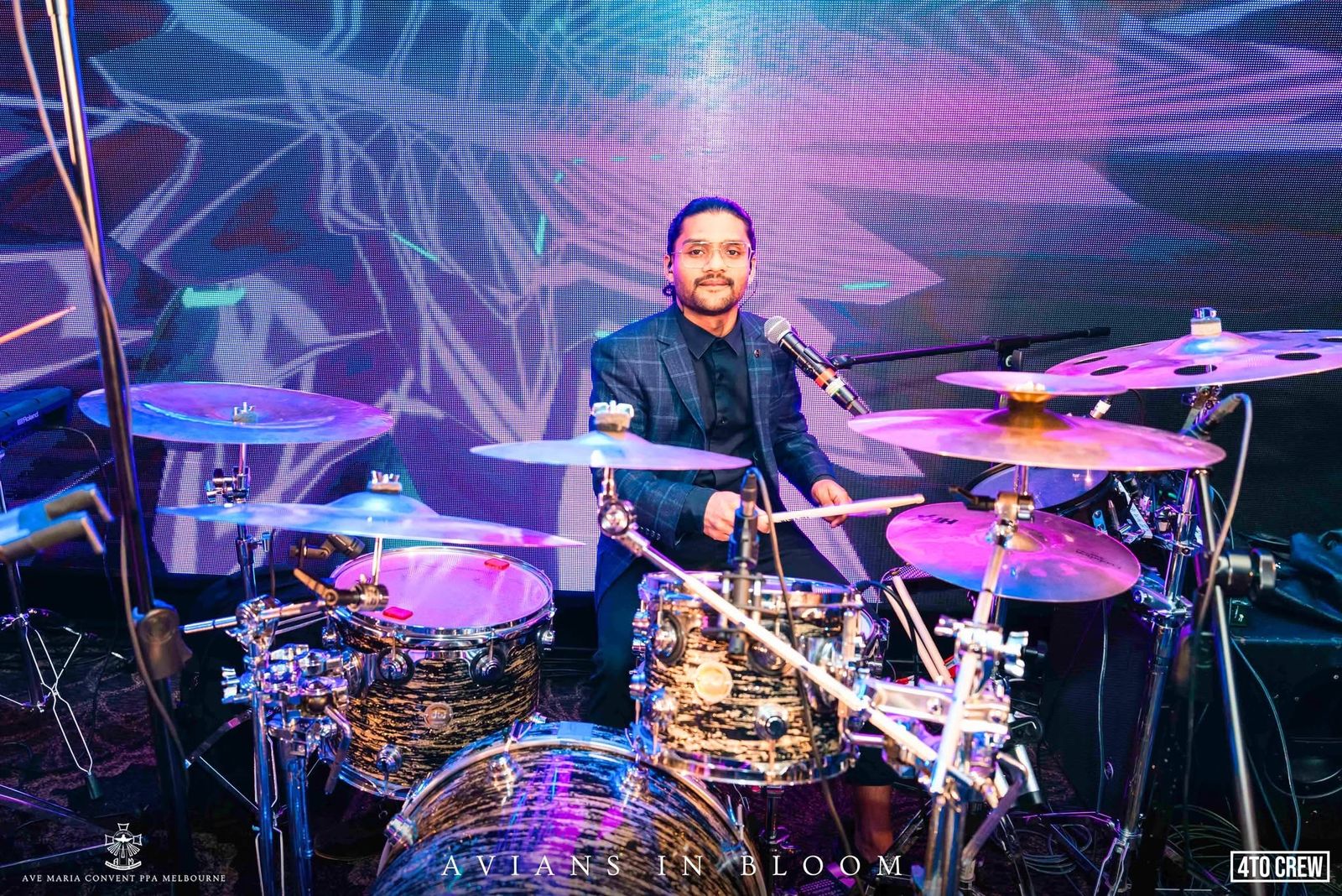 Dynamics live band performing at Avians in Bloom 2025