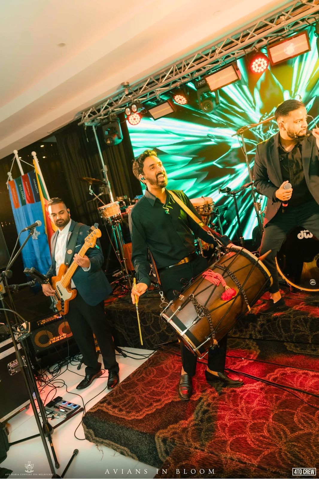 Dynamics live band performing at Avians in Bloom 2025