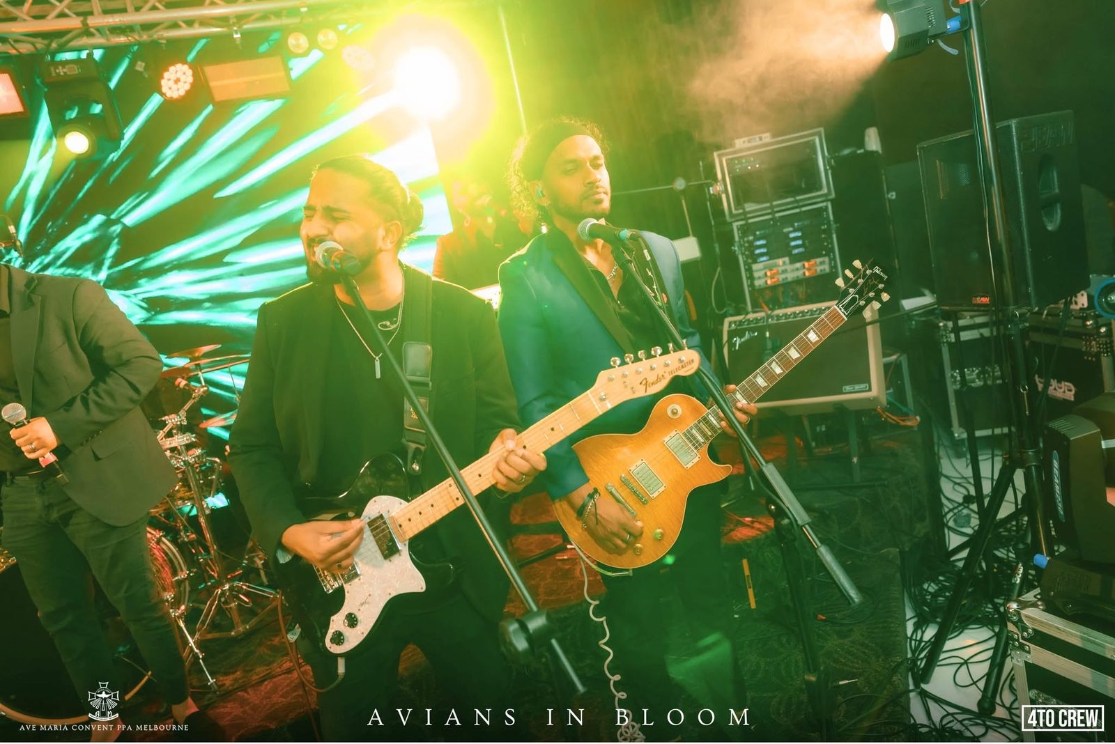 Dynamics live band performing at Avians in Bloom 2025
