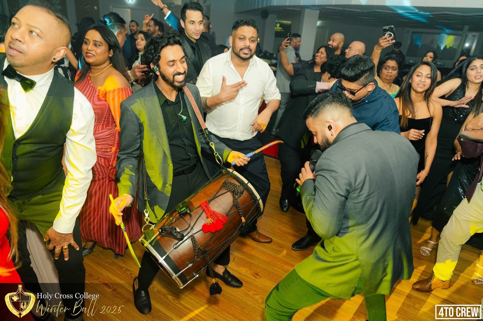 Dynamics live band performing at HCC Winter Ball 2025, Holy Cross College PPA