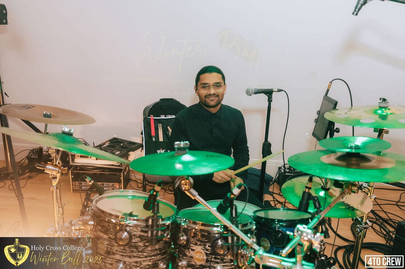 Dynamics live band performing at HCC Winter Ball 2025, Holy Cross College PPA