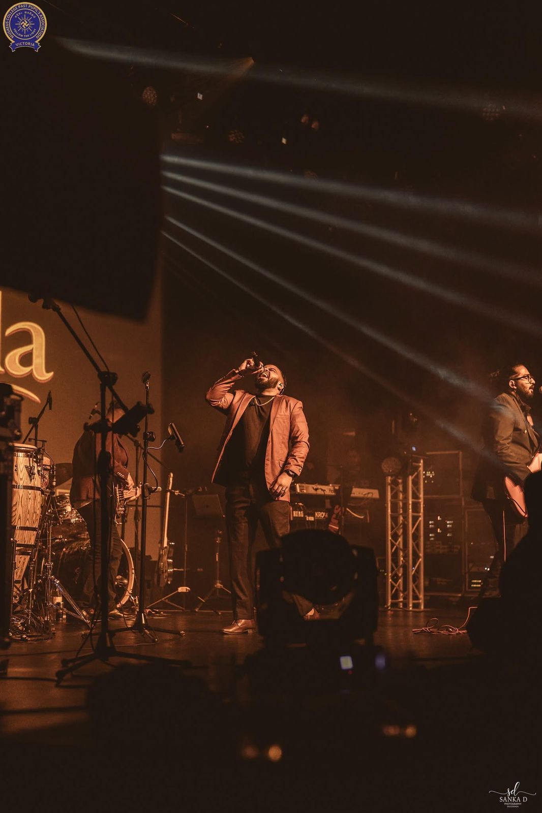 Dynamics live band performing at La Gala Espanola 2026, Musaeus College PPA Victoria