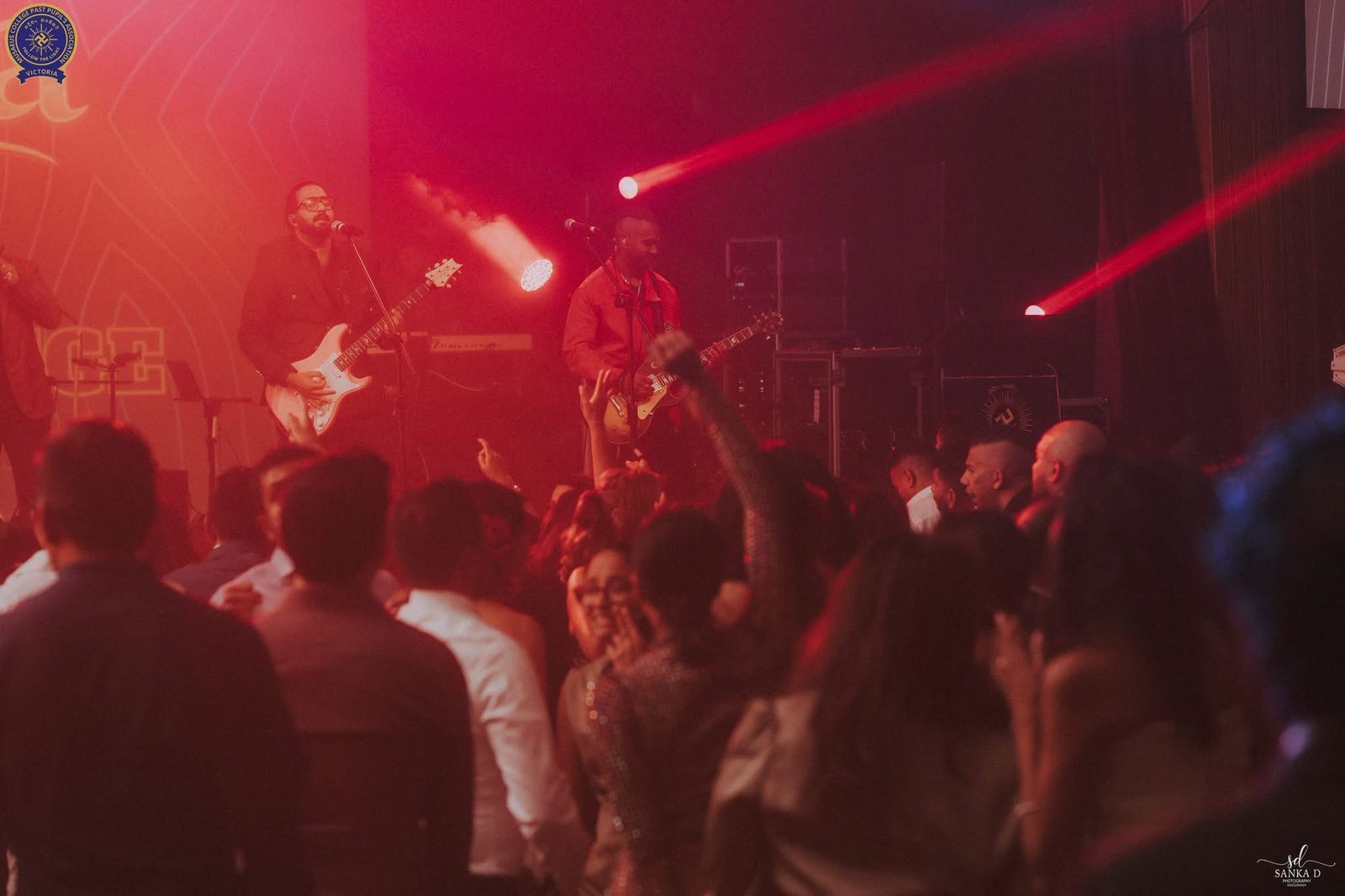 Dynamics live band performing at La Gala Espanola 2026, Musaeus College PPA Victoria