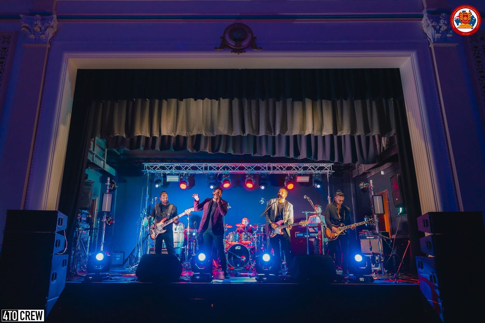 Dynamics live band performing at Glitz and Glamour 2024, President's College PPA