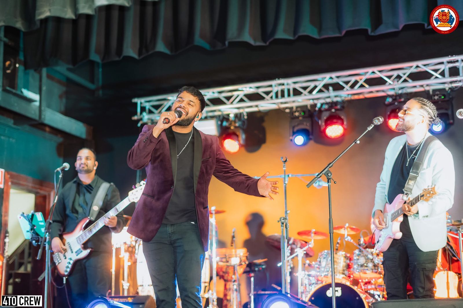 Dynamics live band performing at Glitz and Glamour 2024, President's College PPA