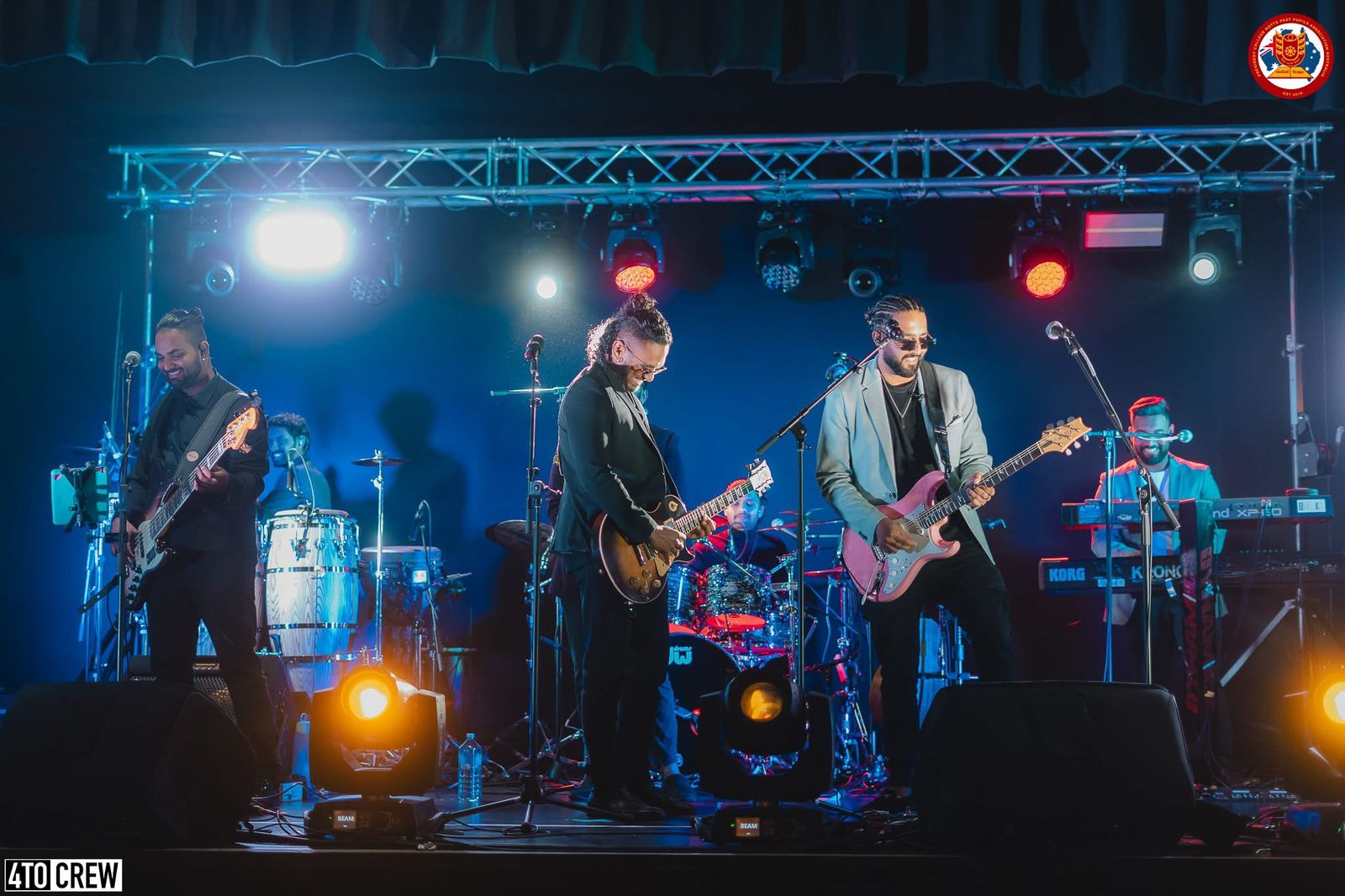 Dynamics live band performing at Glitz and Glamour 2024, President's College PPA