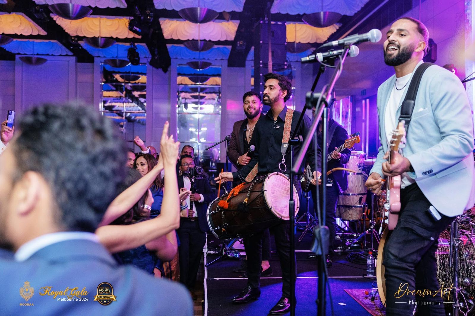 Dynamics live band performing at Royal Gala 2024, Royal College OBA Victoria