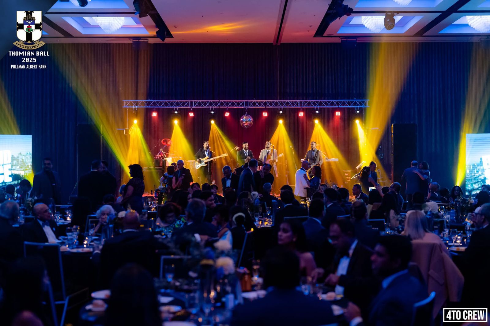 Dynamics live band performing at Thomian Ball 2025