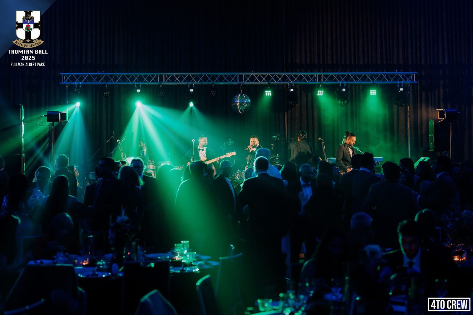 Dynamics live band performing at Thomian Ball 2025