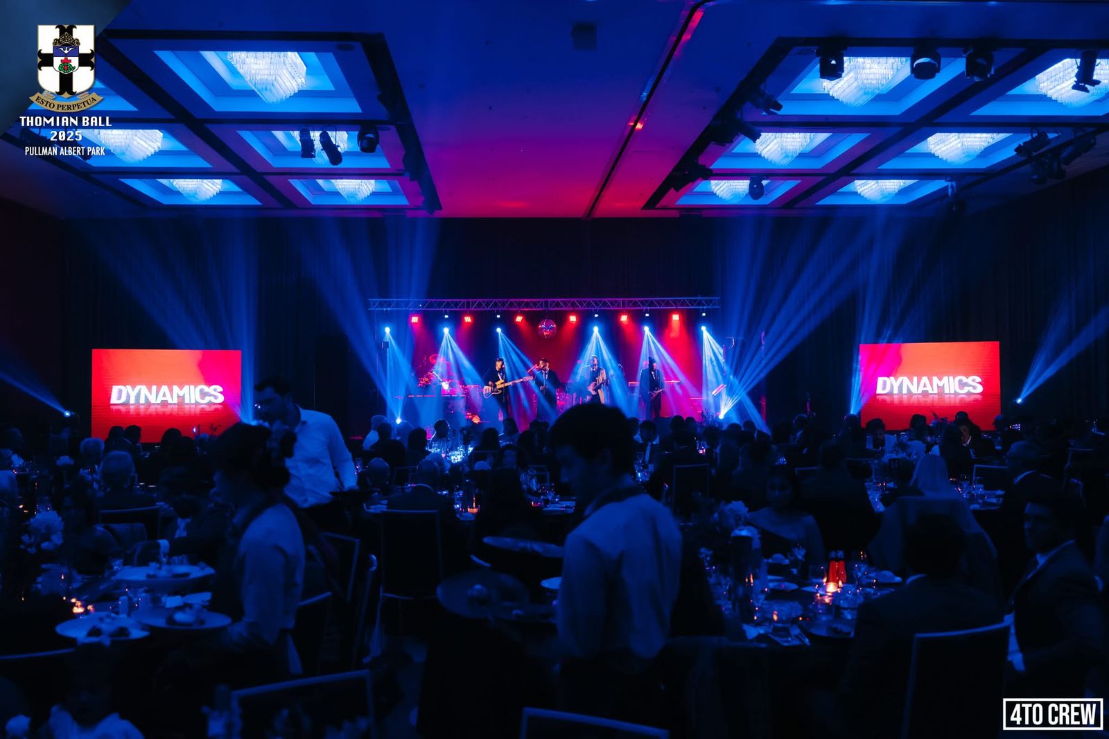 Dynamics live band performing at Thomian Ball 2025
