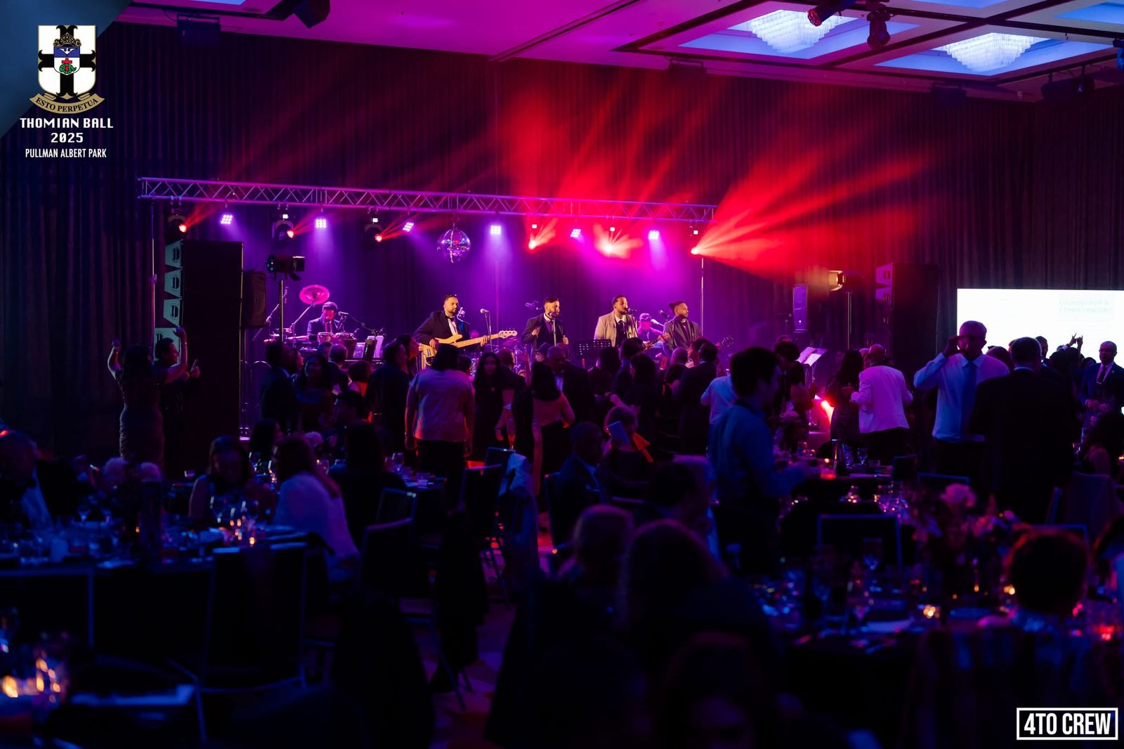 Dynamics live band performing at Thomian Ball 2025