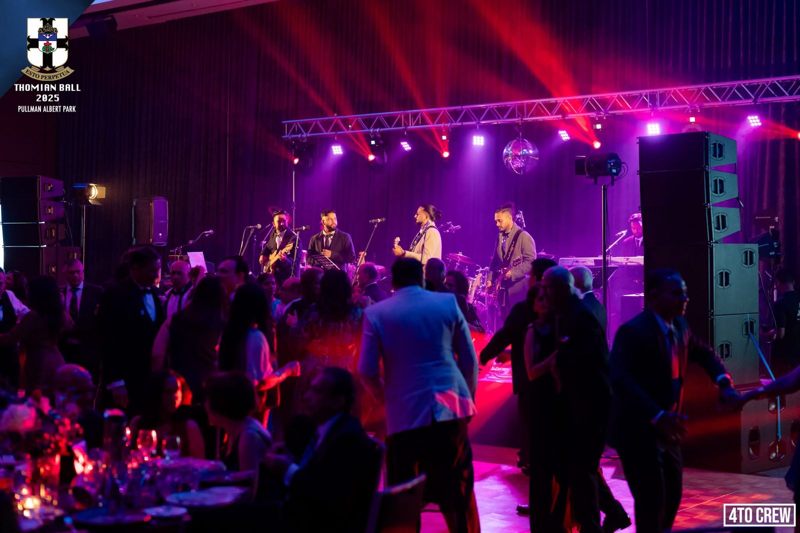 Dynamics live band performing at Thomian Ball 2025